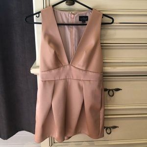 Topshop Nude Pink Satin Jumpsuit/Romper
